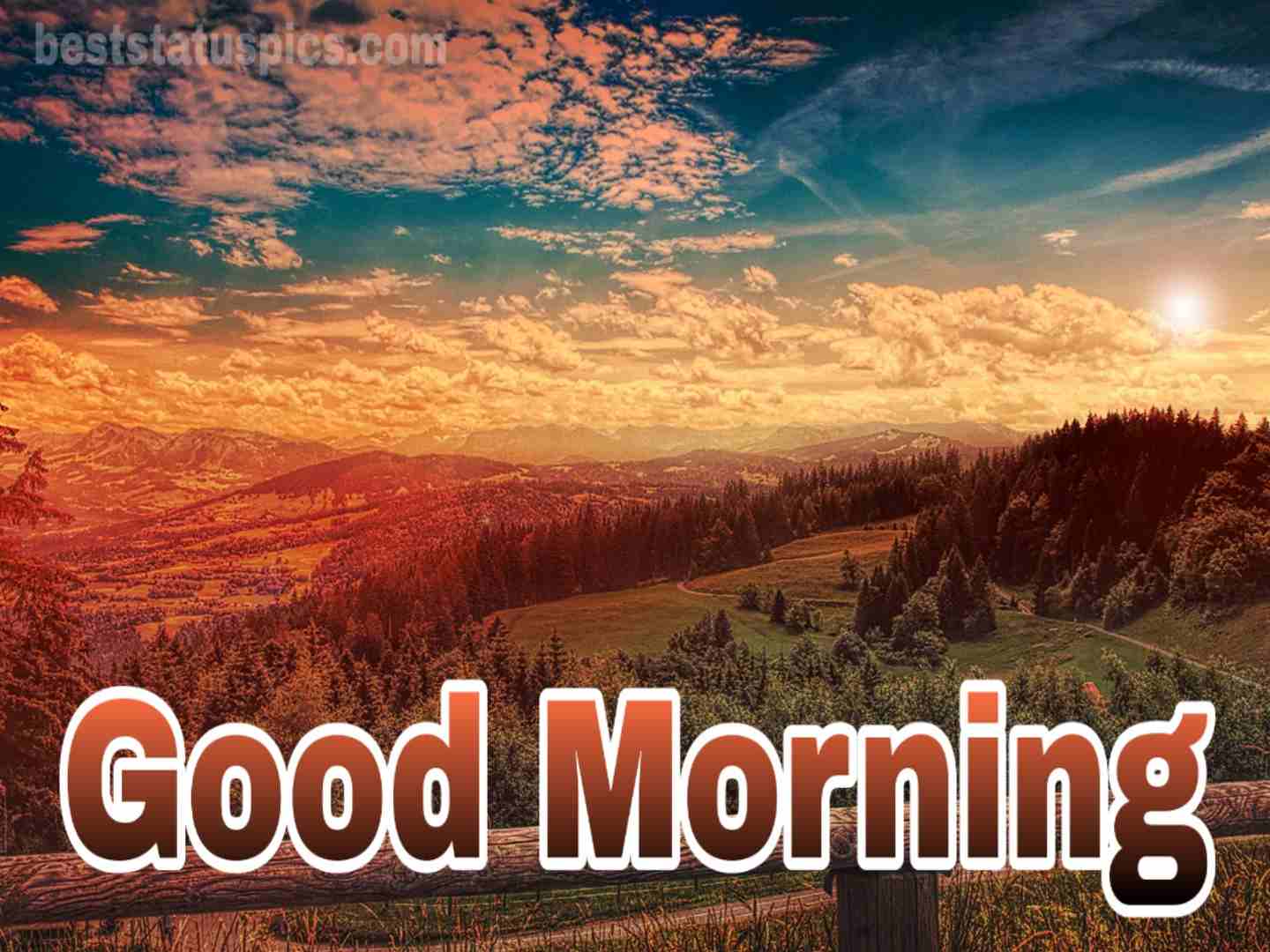 Beautiful Good Morning Mountain HD Images [2022] - Best Status Pics