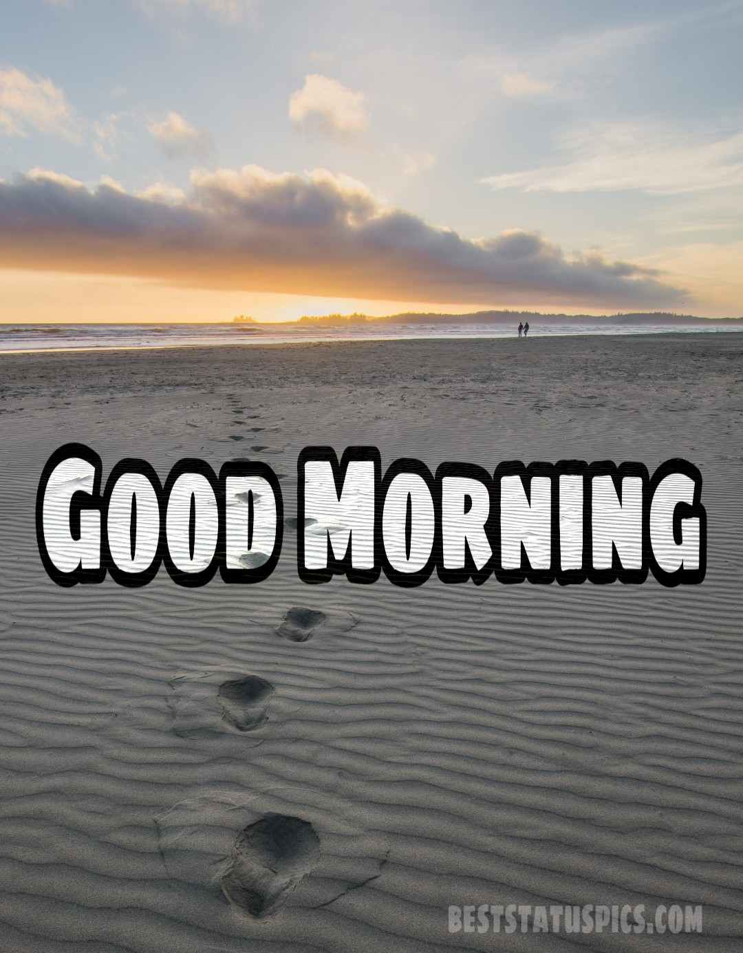 Good morning sea beach image.