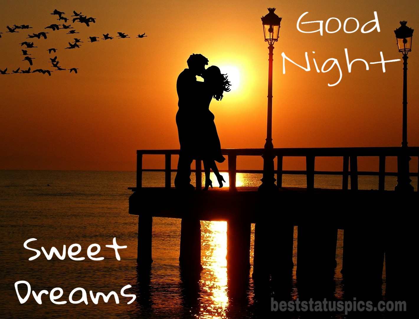 Romantic Couple Good Night Wallpaper