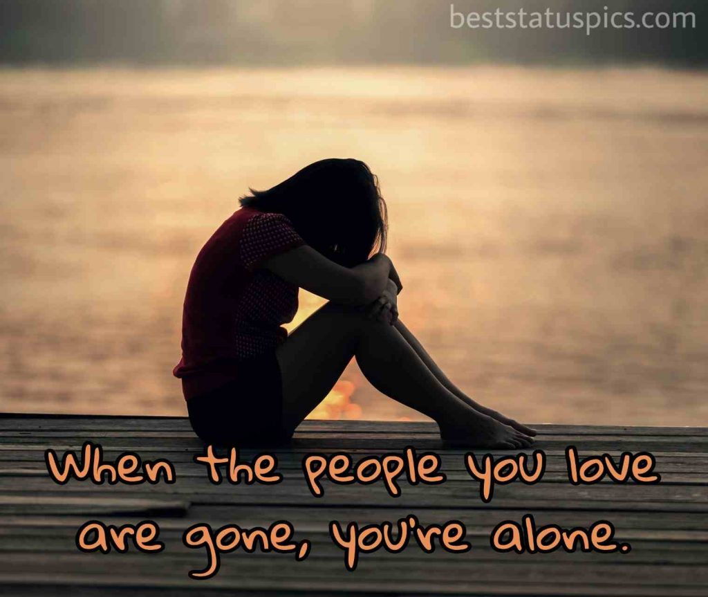 alone whatsapp dp hd quotes for girls