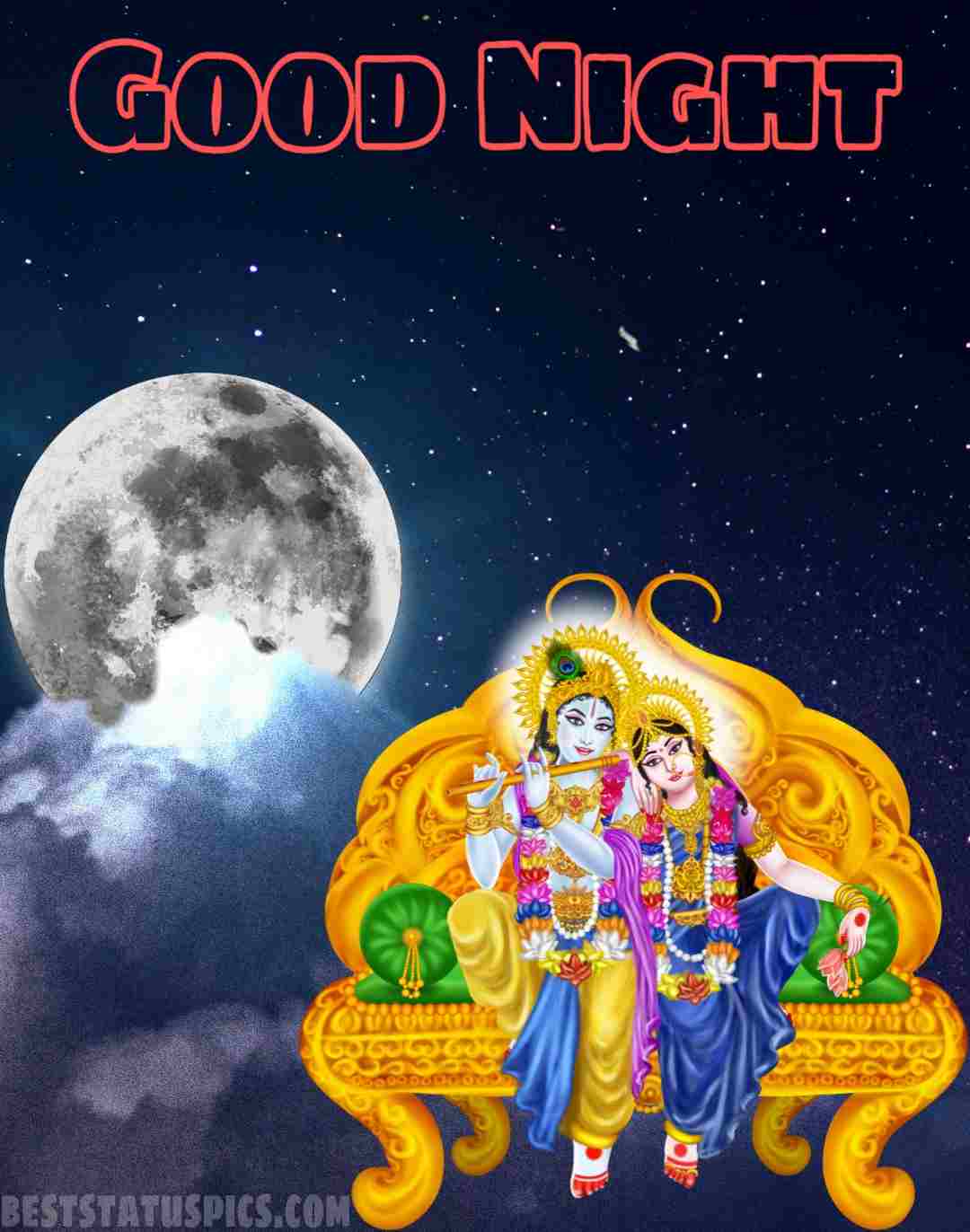 51+ Good Night Radha Krishna Love Images HD 2023 - Best Status Pics