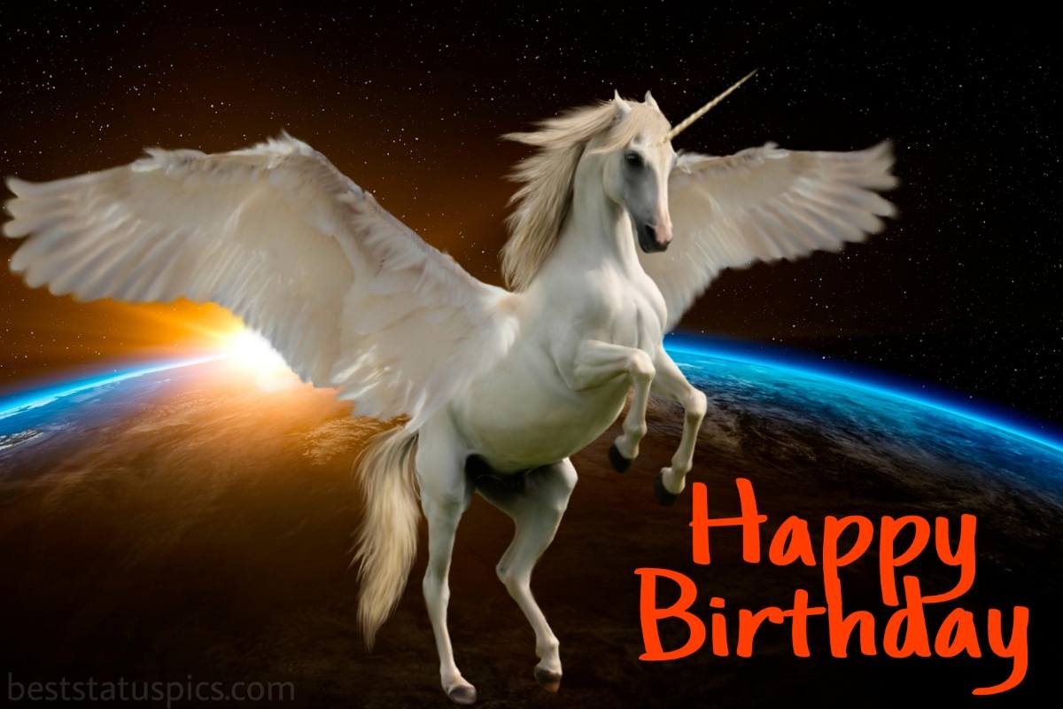 Happy birthday wishes with horse picture for son, brother, cousin, horse lover and friend