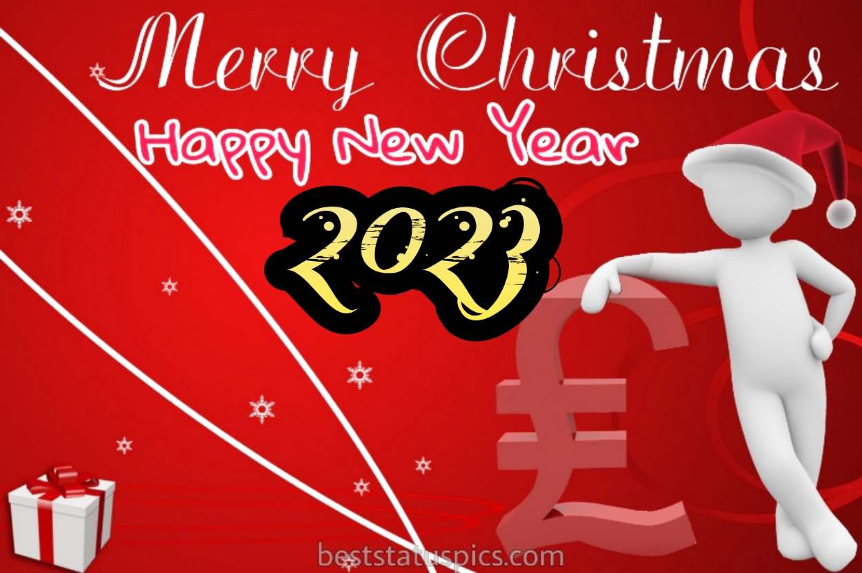 Happy New Year 2023 Merry Christmas wishes picture for friend
