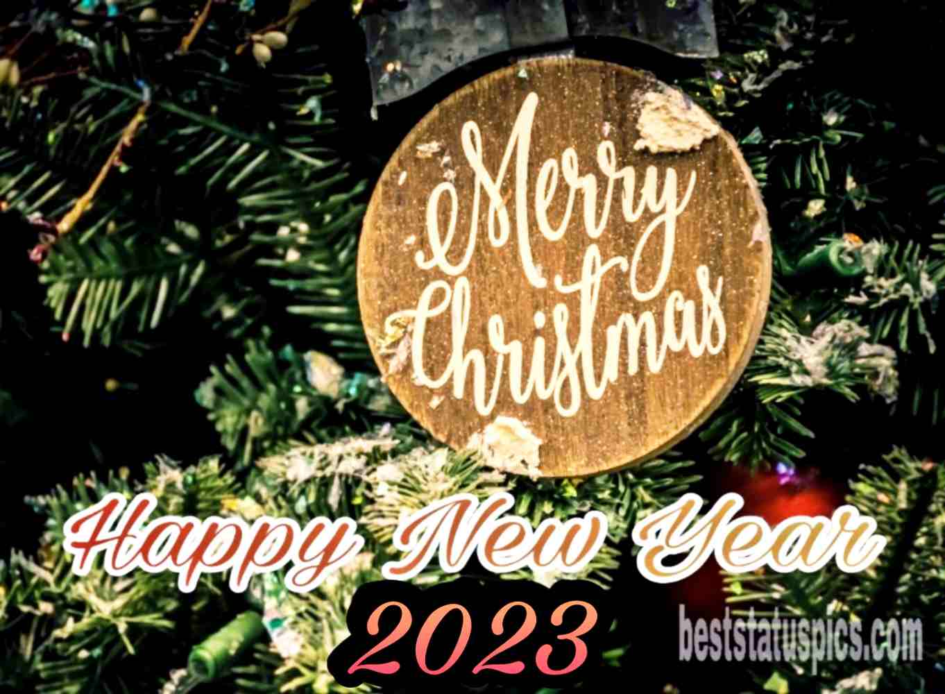 Best Happy New Year 2023 Merry Christmas wishes picture for friend