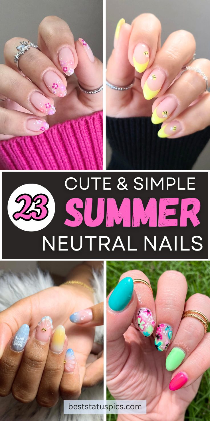 23+ Cute & Trendy Neutral Summer Nail Designs