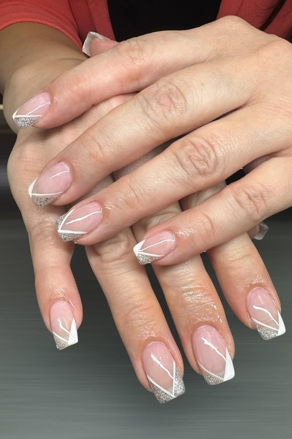 Chic Silver-Tipped French Nails – A Fresh Take on Spring Elegance