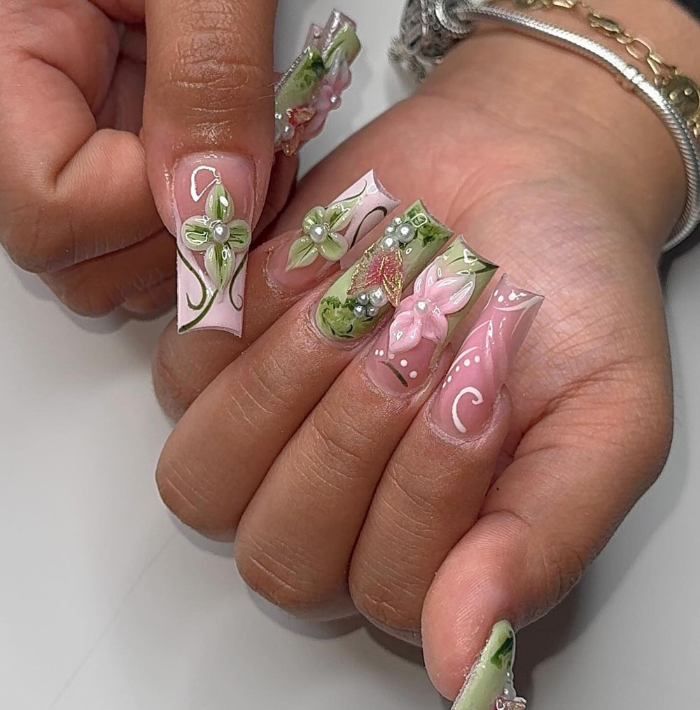 Classy Coffin Birthday Nails (13)