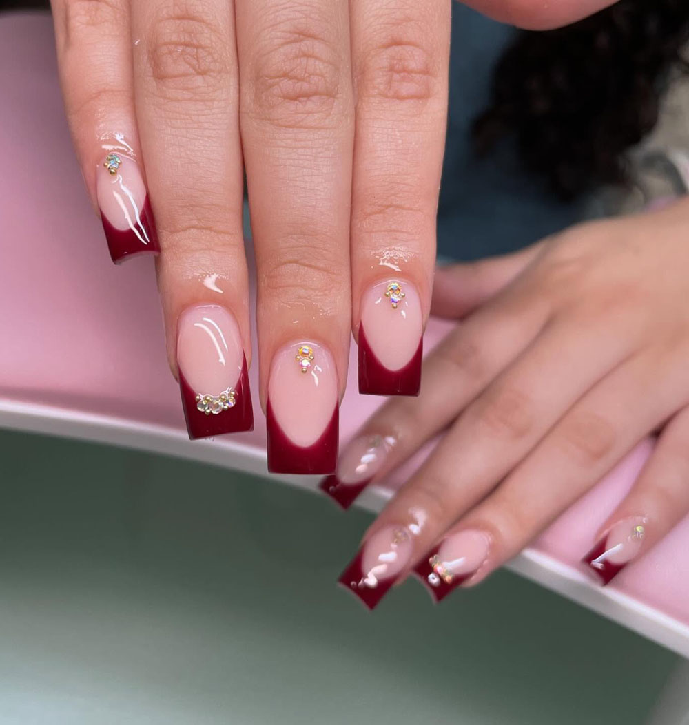 French Tip Birthday Nails (1)