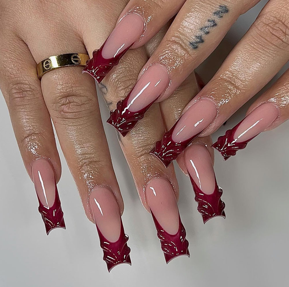 French Tip Birthday Nails (24)