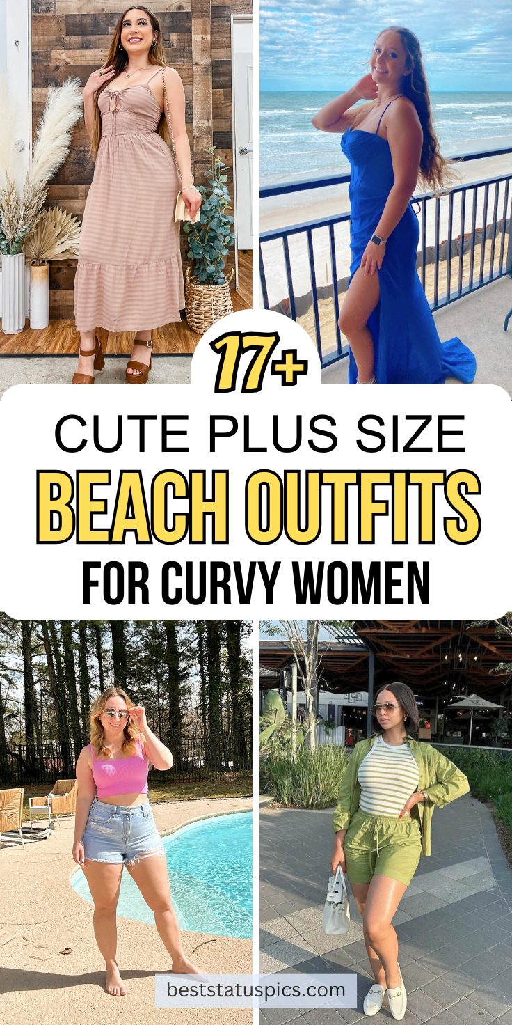 17+ Cute Plus Size Beach Outfits for Curvy Women