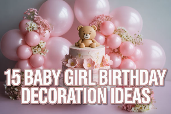 15 Adorable Baby Girl Birthday Decoration Ideas