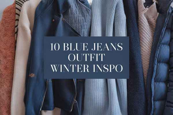 10 Stylish Blue Jeans Outfit Winter Inspo