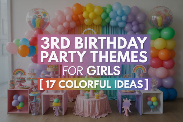 17 Colorful 3rd Birthday Party Themes for Girls