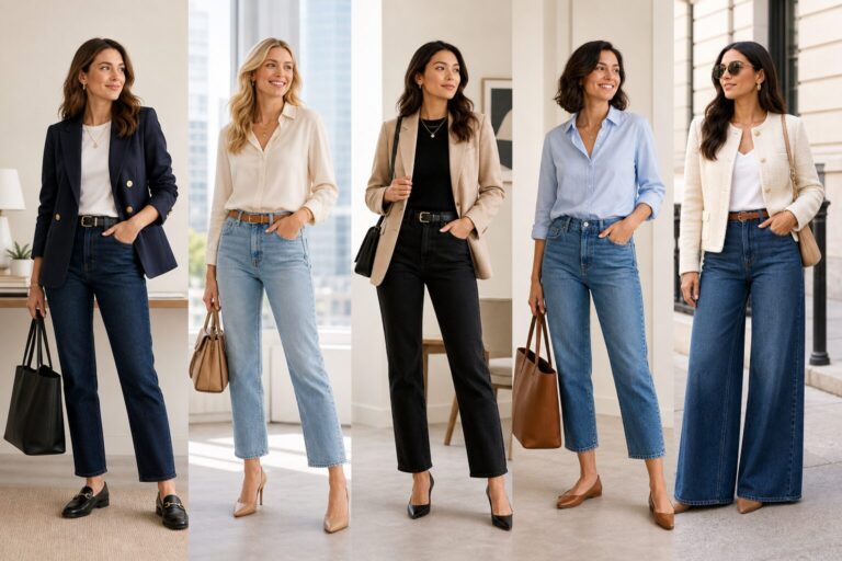 10 Women Business Casual Jeans Outfit Ideas to Copy