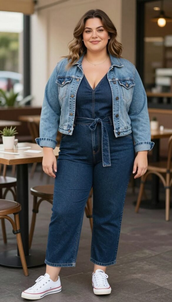 7. Dark Denim Jumpsuit