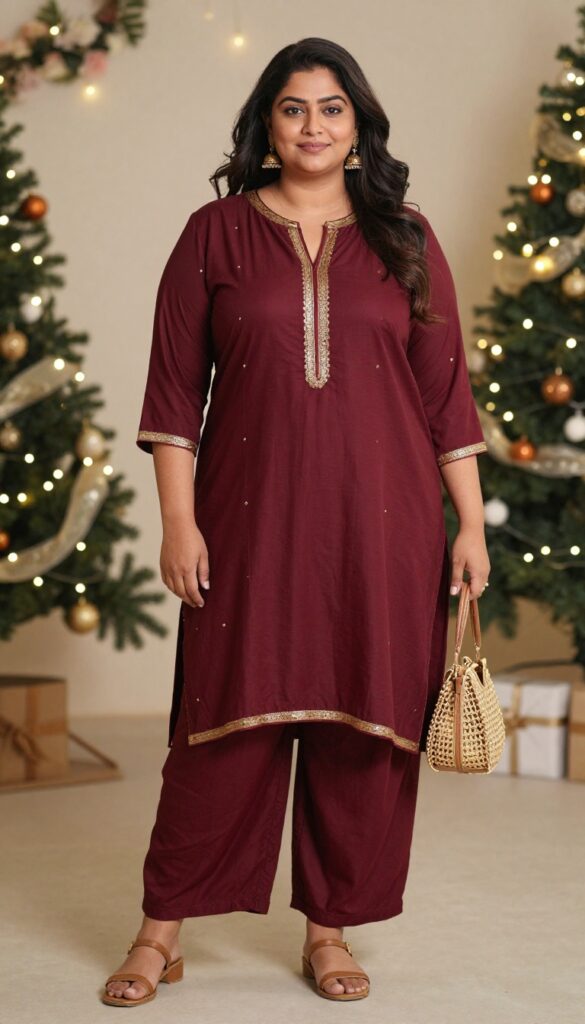 14. Asymmetrical Hem Kurta with Palazzos