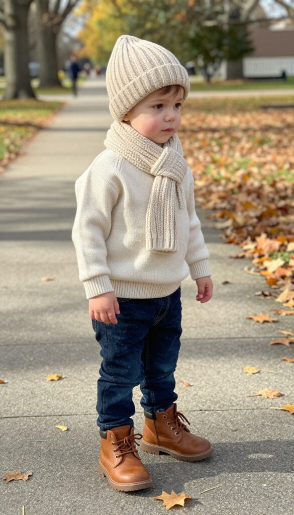 15. Knit Beanie and Matching Scarf Set