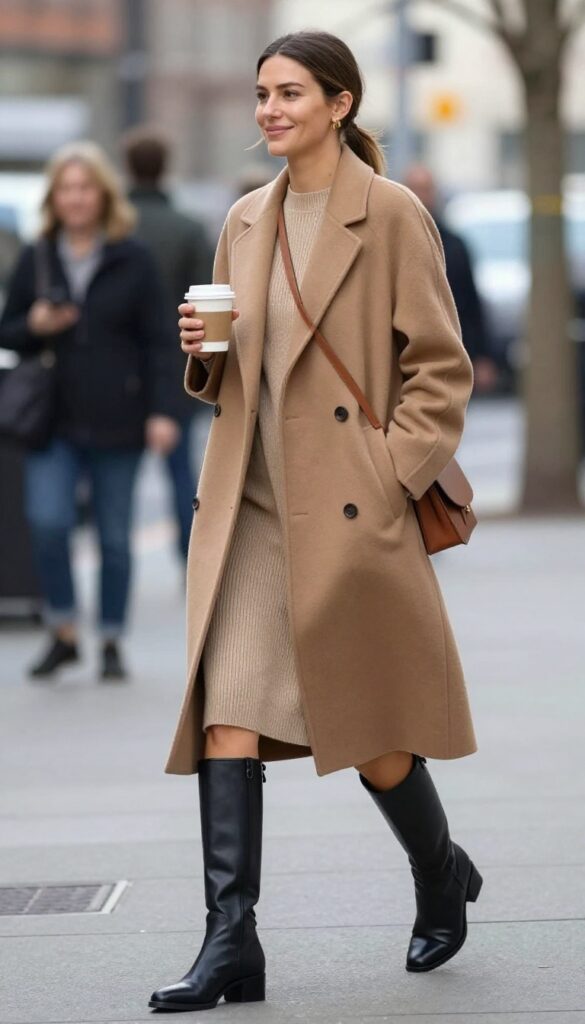 8. The Camel Coat Ensemble