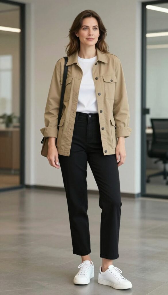 15. Utility Jacket with Straight-Leg Trousers