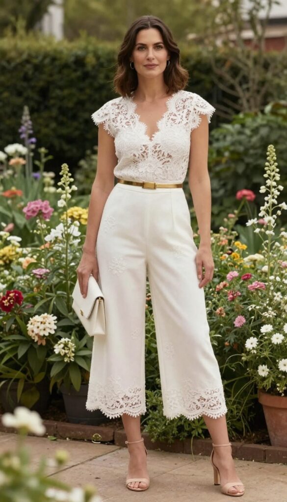 8. Jumpsuit with a Lace Overlay