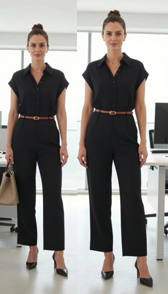 13. The Jumpsuit Dress (Wide-Leg) with a Belt