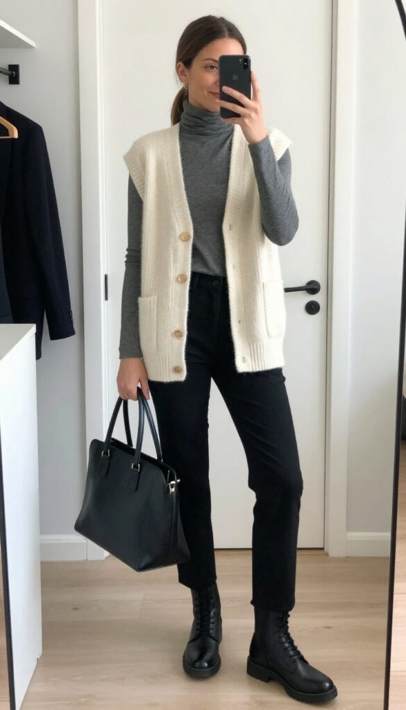 11. Sweater Vest and Turtleneck