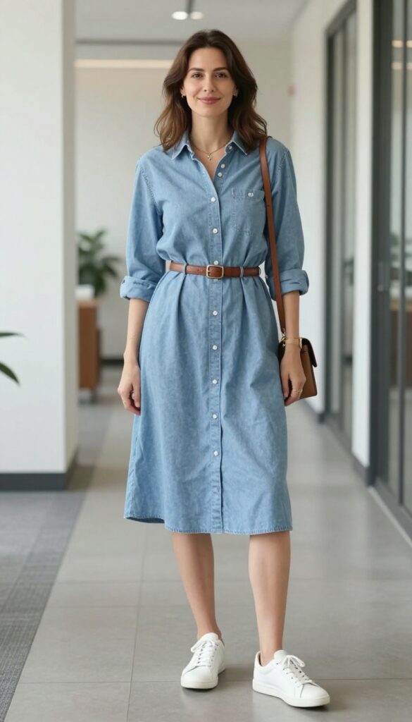 3. The Shirt Dress for Casual Polish