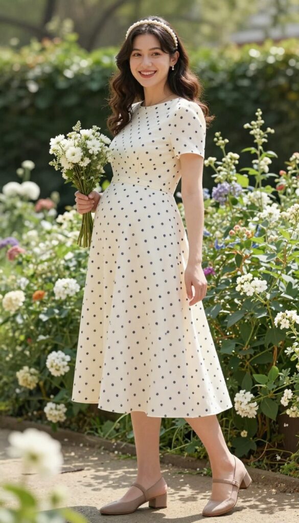 8. Vintage Tea-Length Dress