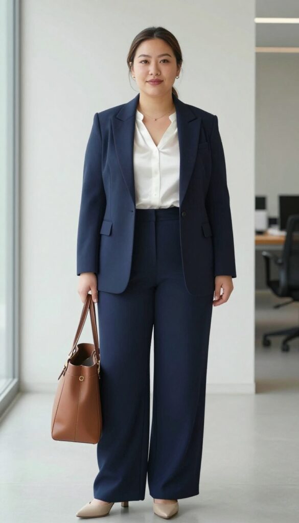 1. The Power Blazer with Wide-Leg Trousers