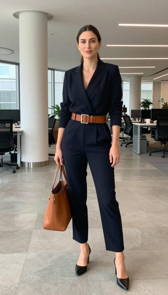 6. Jumpsuit with a Waist Belt