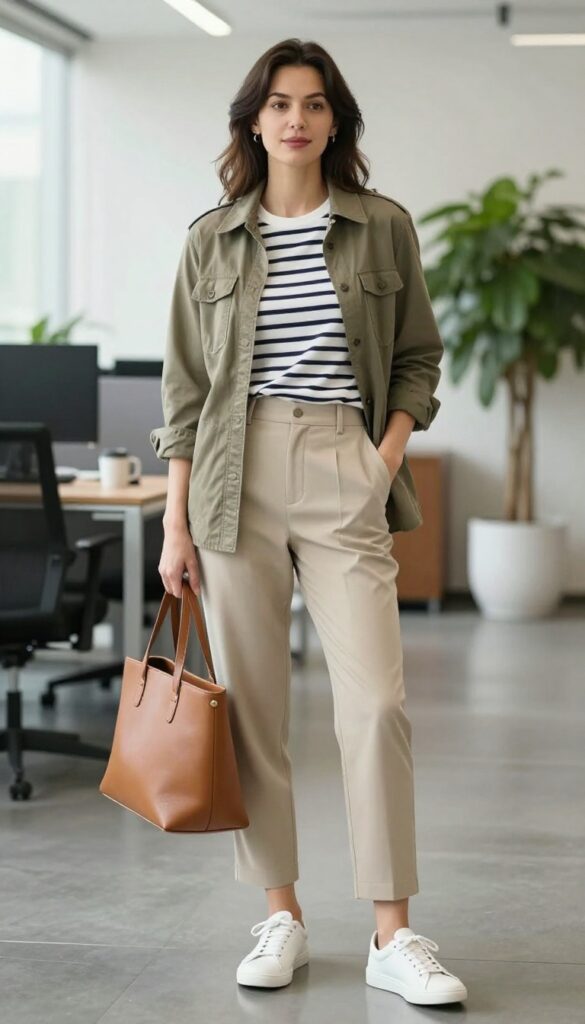 11. The Utility Jacket with Cropped Trousers
