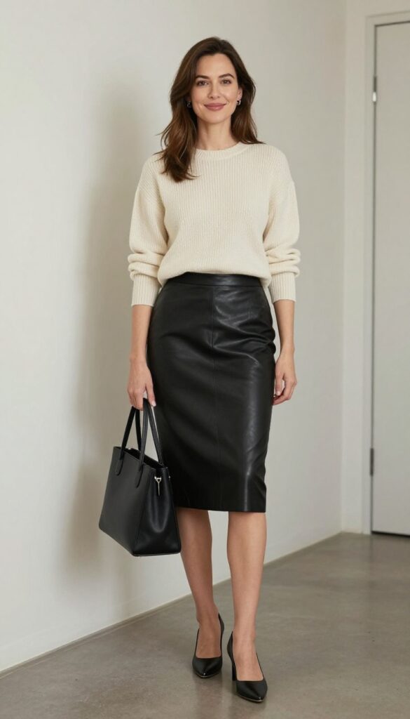 6. The Sweater + Pencil Skirt