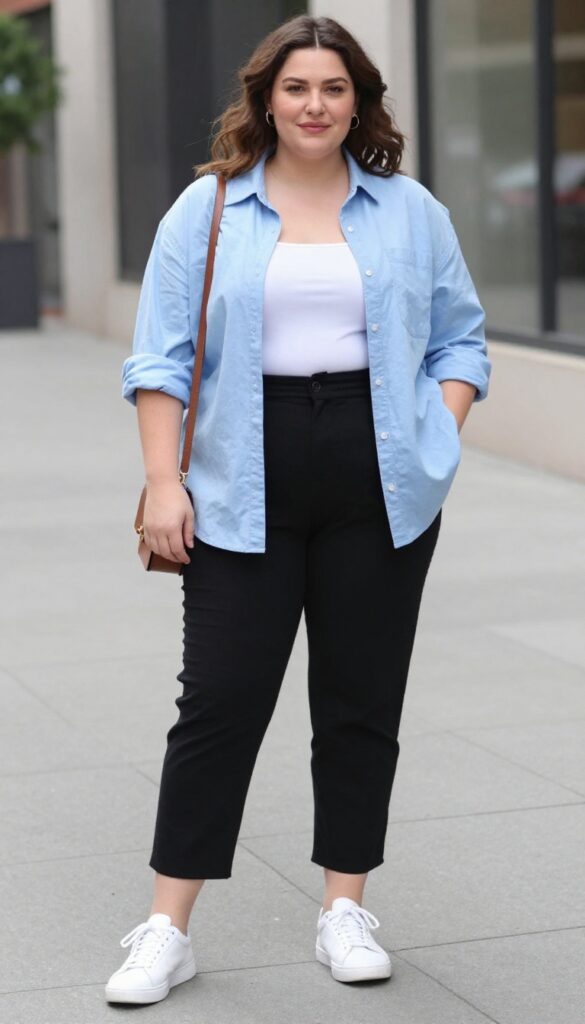 5. Oversized Button-Down Shirt as a Light Jacket