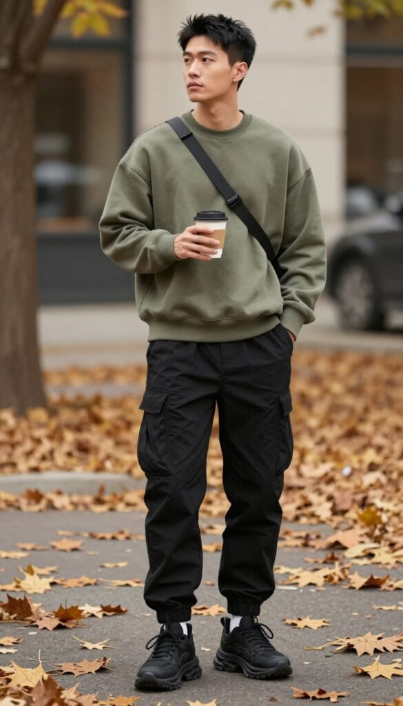 9. Sweatshirt and Techwear Pants
