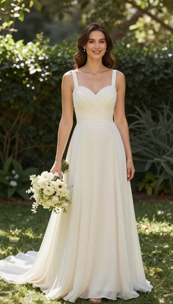 1. Empire Waist A-Line Gown