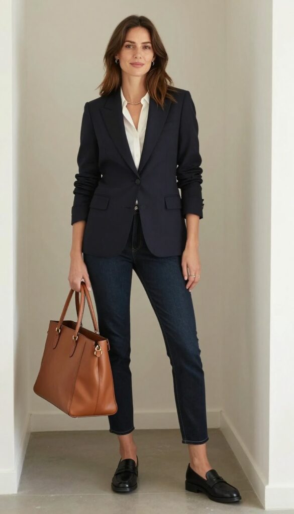 13. The Blazer and Jeans Combo