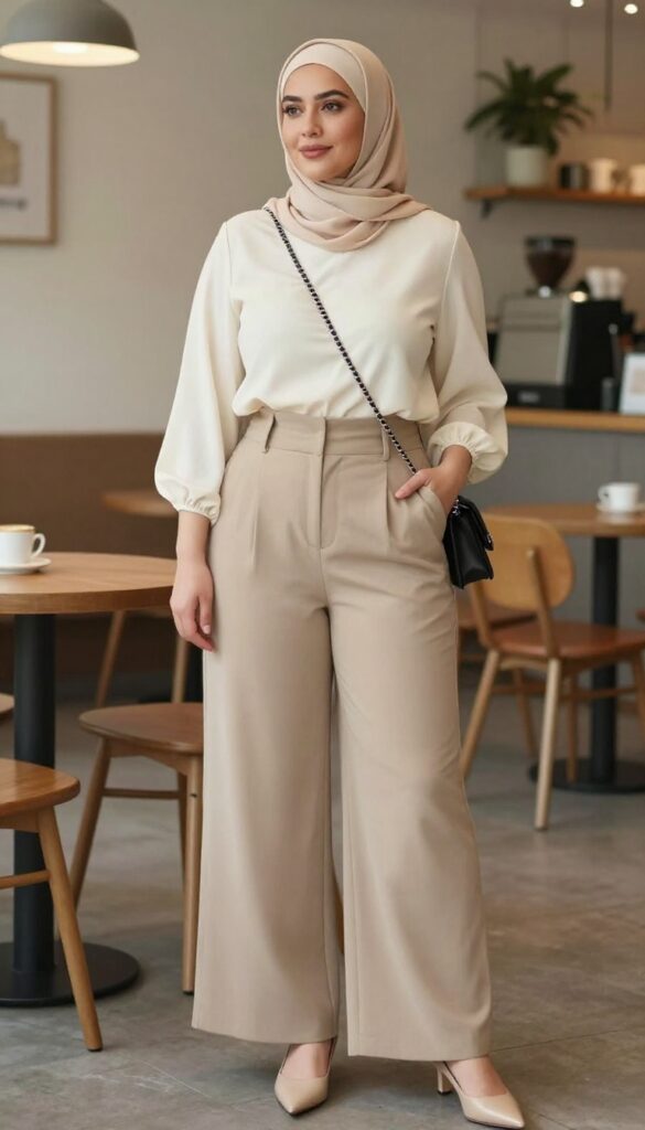 13. Paperbag Waist Pants with a Blouse