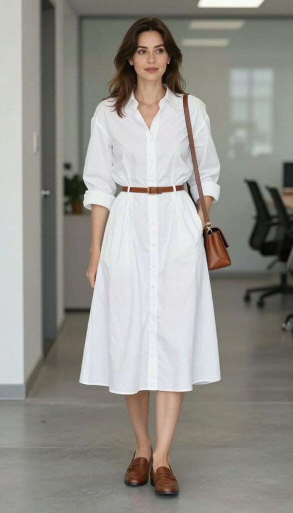 3. The Shirt Dress with a Belted Waist