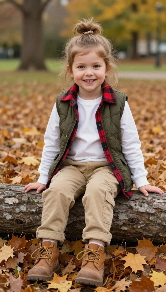 10. Quilted Vest and Flannel Shirt