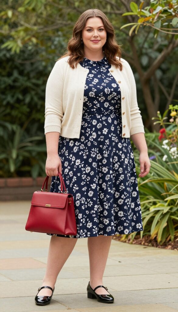 9. Fit-and-Flare Dress with a Peter Pan Collar