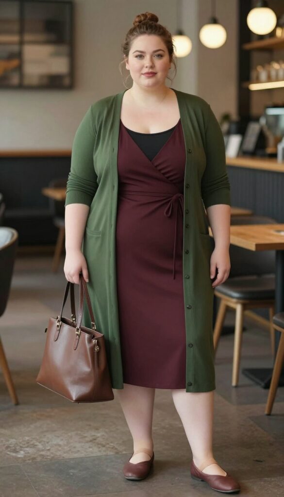 7. Wrap Dress with a Slip or Camisole Layer
