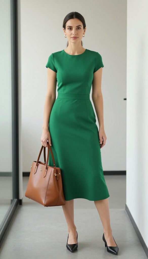 4. The Fit-and-Flare Dress with Pointed Flats