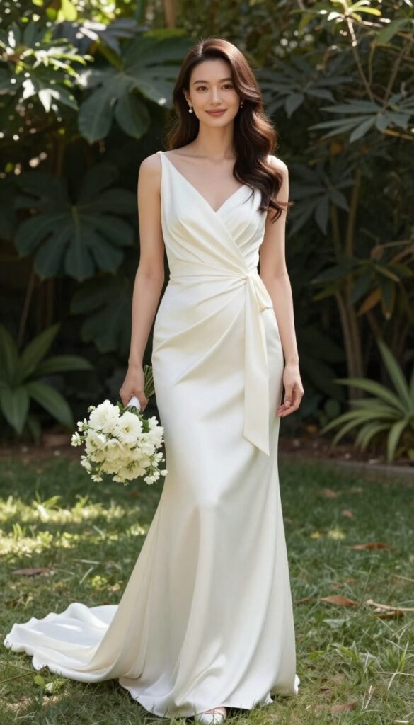 5. Wrap Dress Style Gown