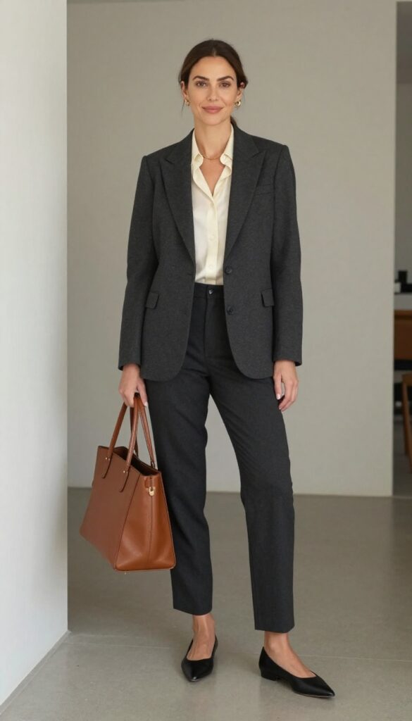 1. The Power Blazer and Straight-Leg Trousers
