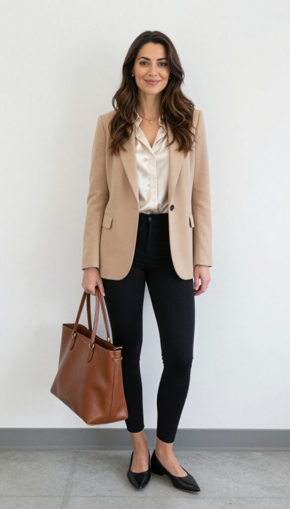 1. Blazer and Leggings: The Power Combo