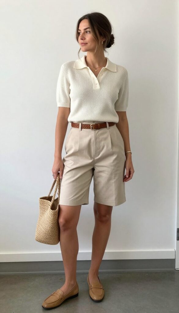 5. The Knit Polo & Tailored Shorts