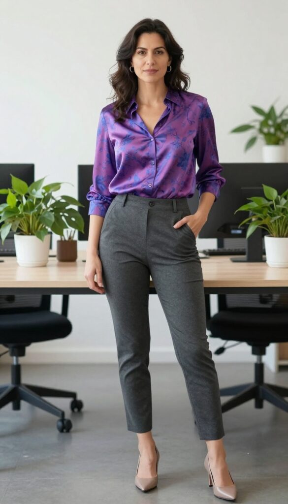 8. Pencil Skirt with a Statement Top