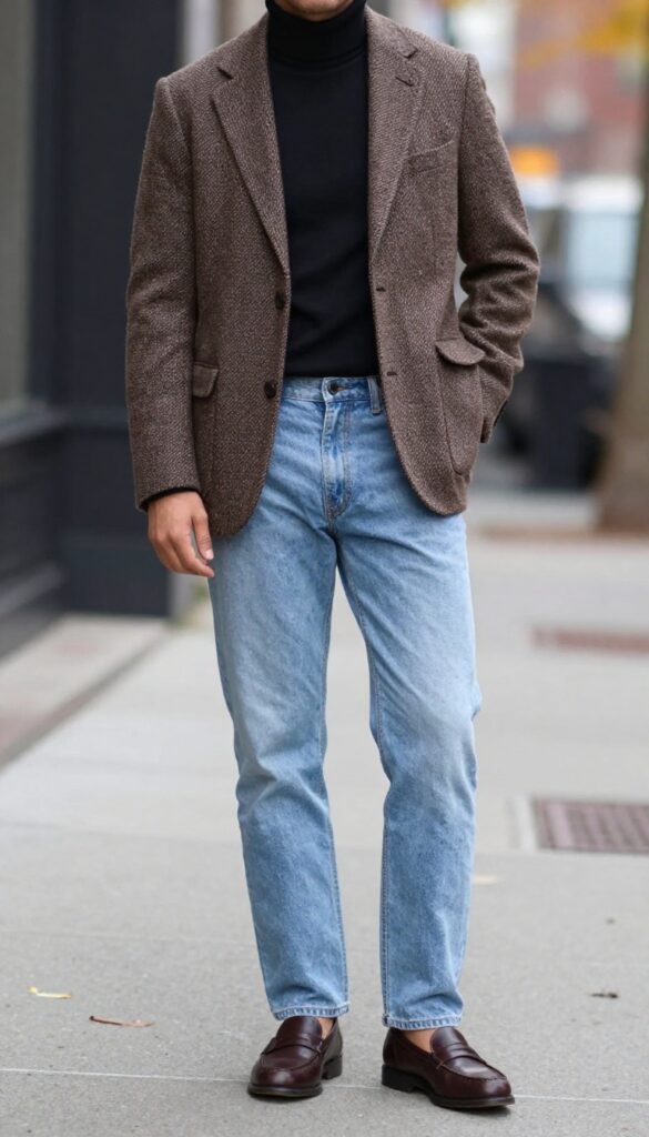 9. Turtleneck Under a Blazer (Casual Edition)