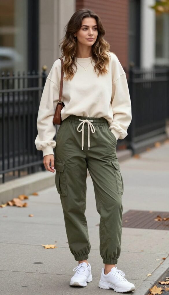 8. Sweatshirt and Cargo Pants