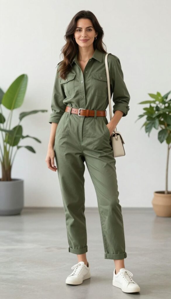 6. Utility Jumpsuit With a Belt